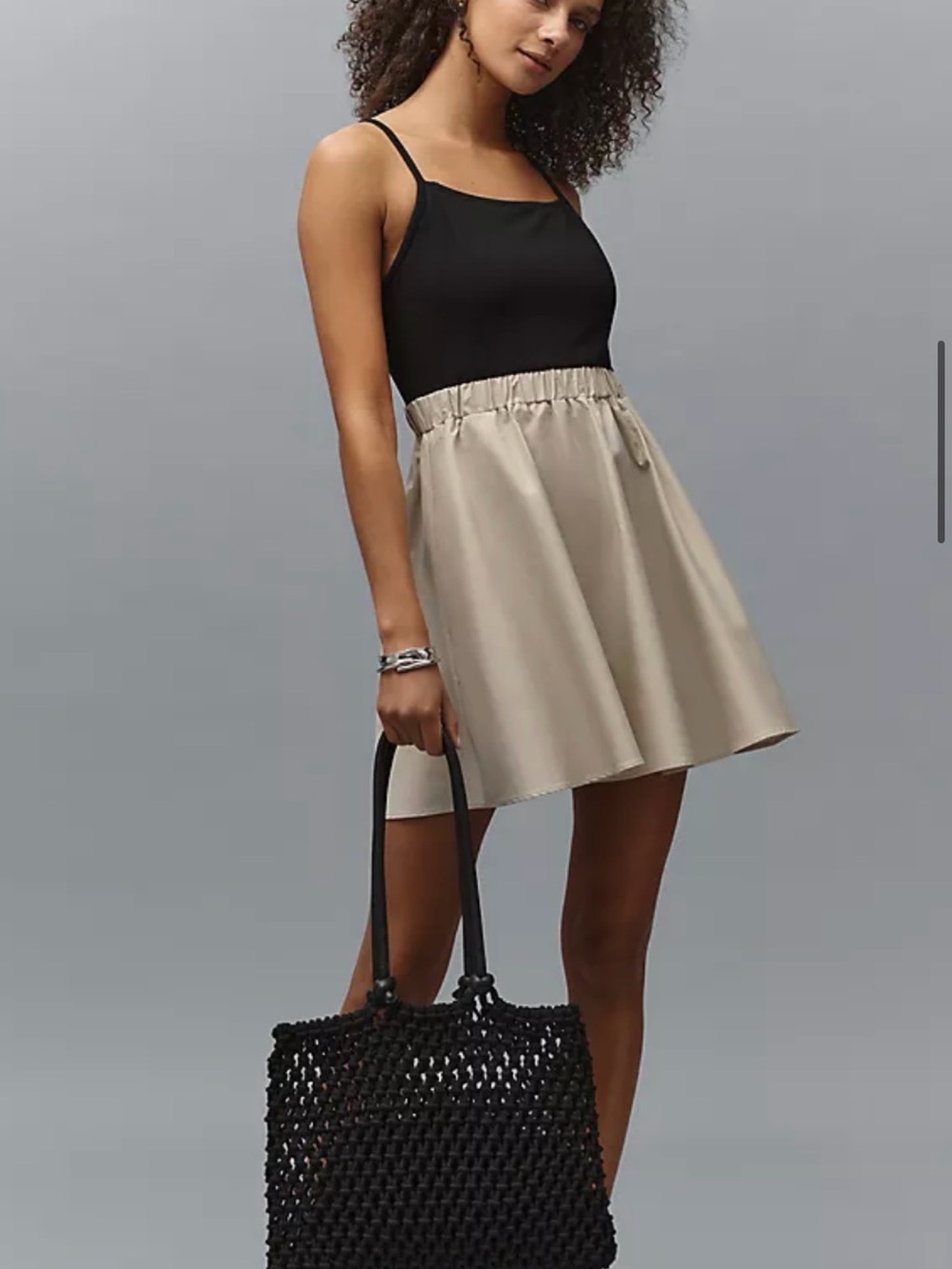Maeve tank top twofer mini dress